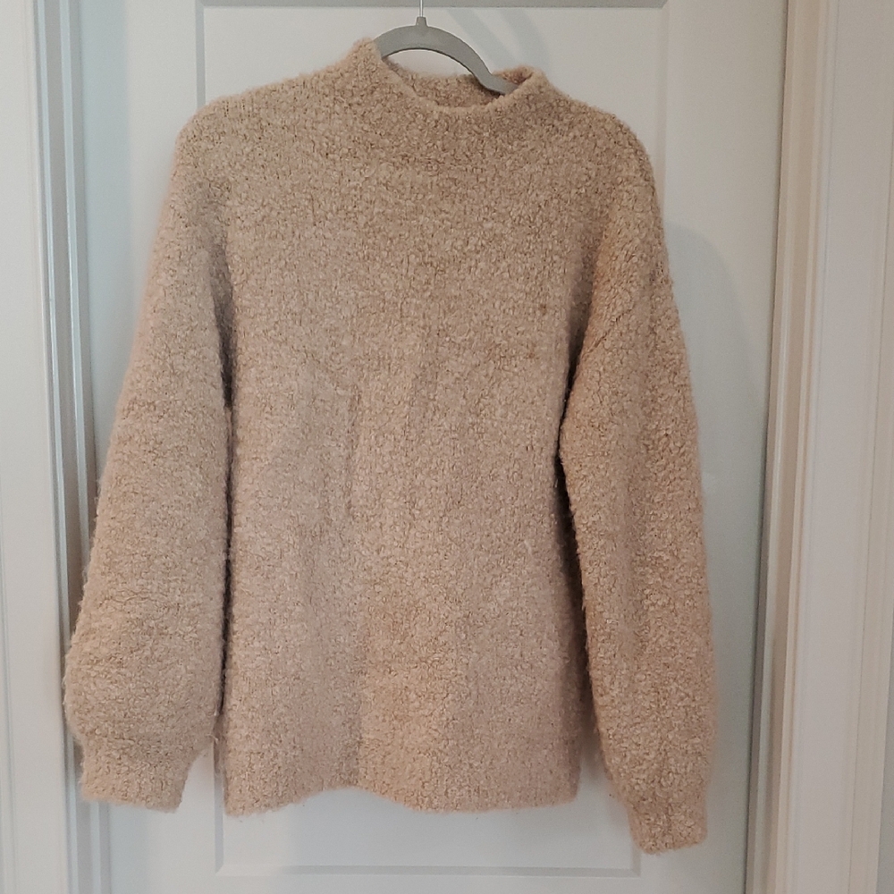 SALE Reformation Soft Tan Teddy Turtleneck Sweater Small